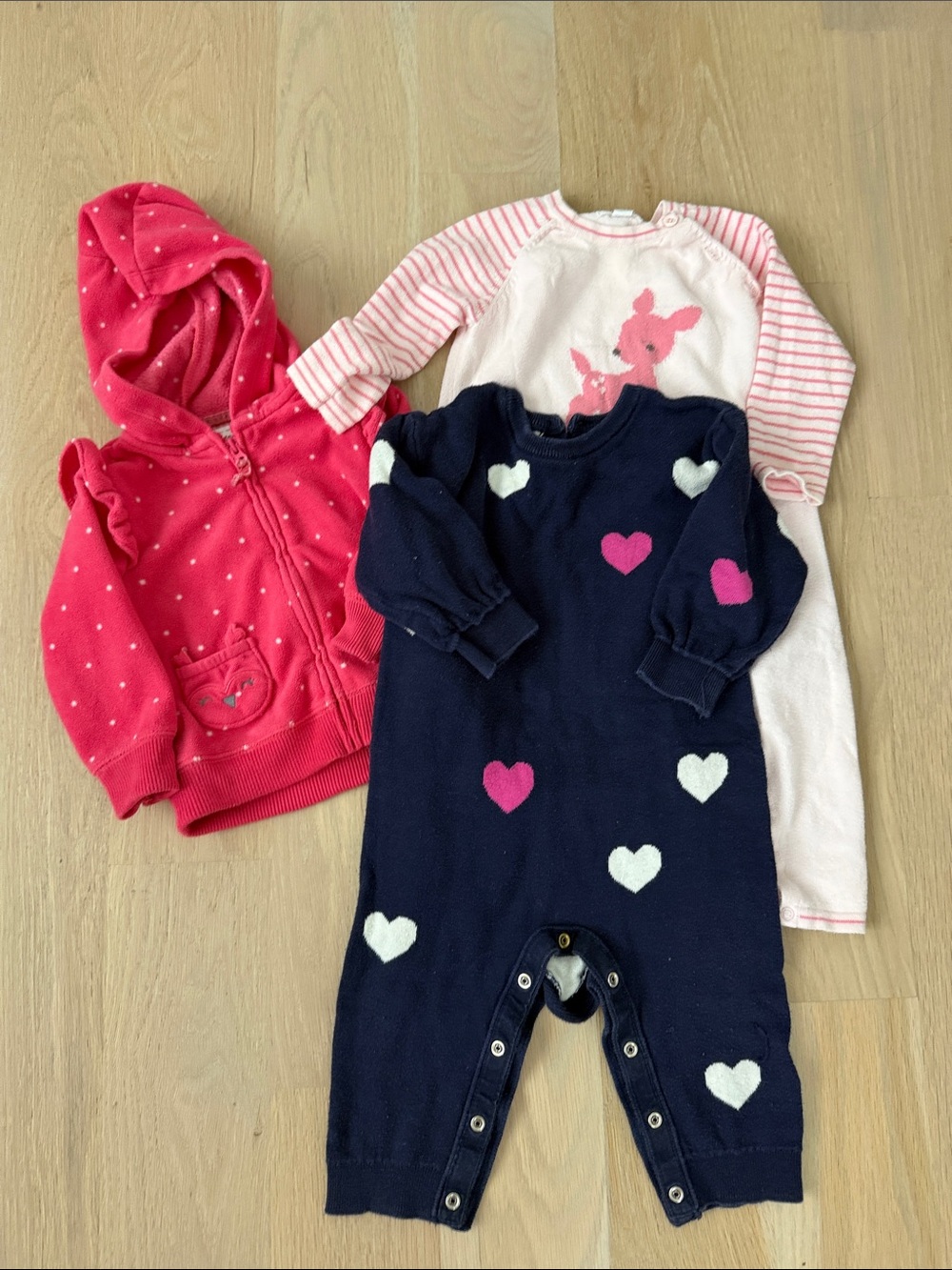GAP One-Piece Footie, lightweight jacket and onesie